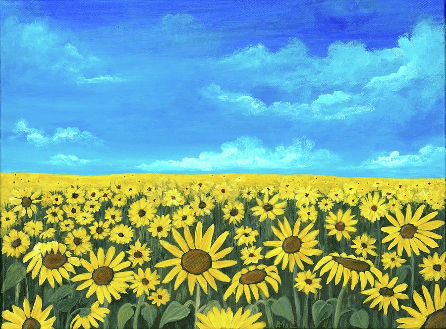Blue and Yellow Painting by Anastasiya Malakhova