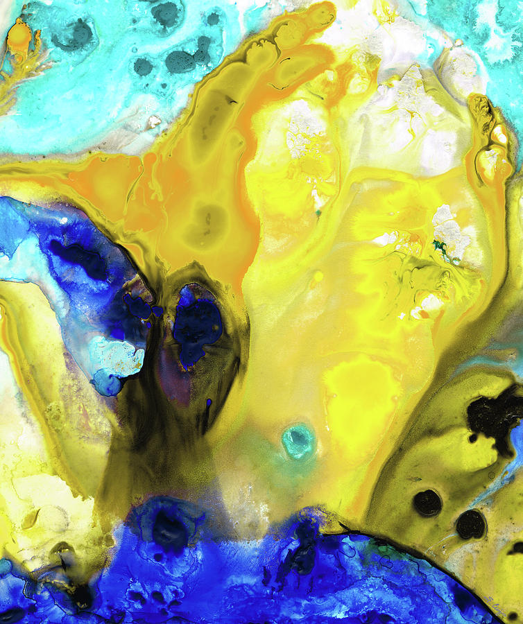 Blue And Yellow Art - Light Within - Sharon Cummings Painting by Sharon Cummings