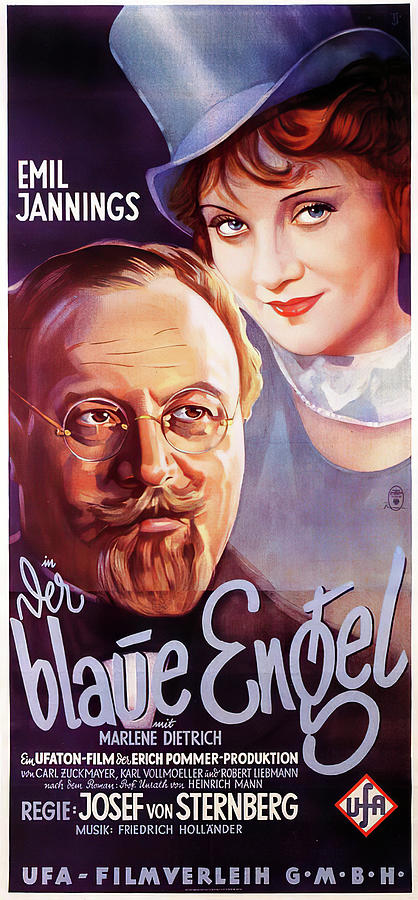 Marlene Dietrich Mixed Media - Blue Angel 3, with Marlene Dietrich, 1930 by Movie World Posters