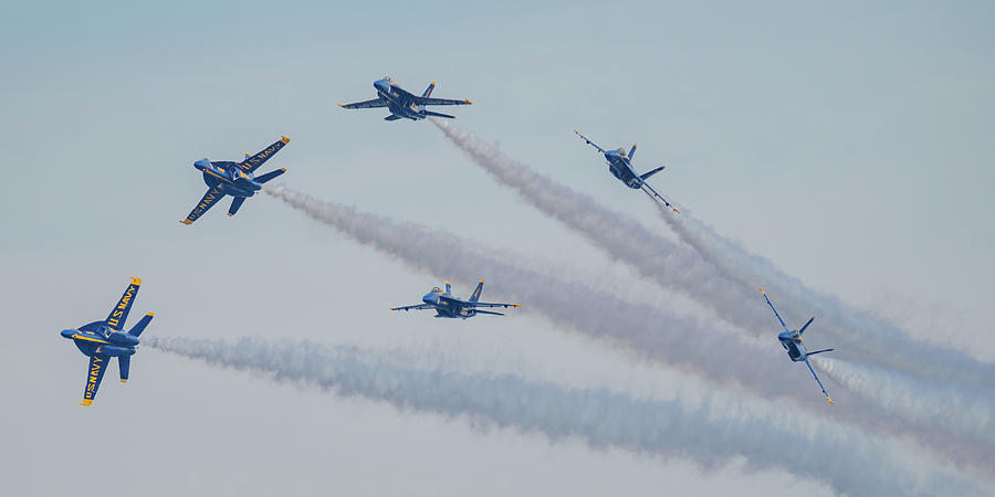 Blue Angel Delta Burst Photograph by Frosted Birch Photography