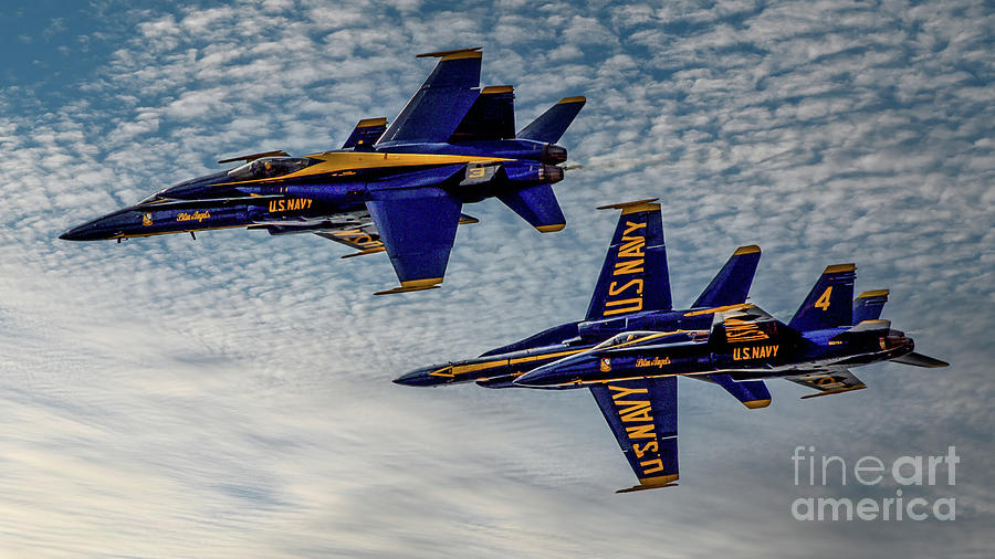 Jet Photograph - Blue Angel Demonstration by Kevin Fortier