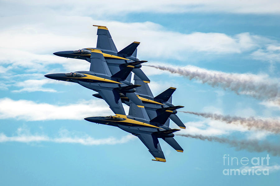 Blue Angel Diamond Pattern In The Clouds Photograph by Beachtown Views