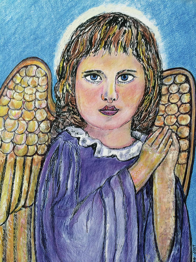 Blue Angel Drawing by Mary Ann Long Fine Art America