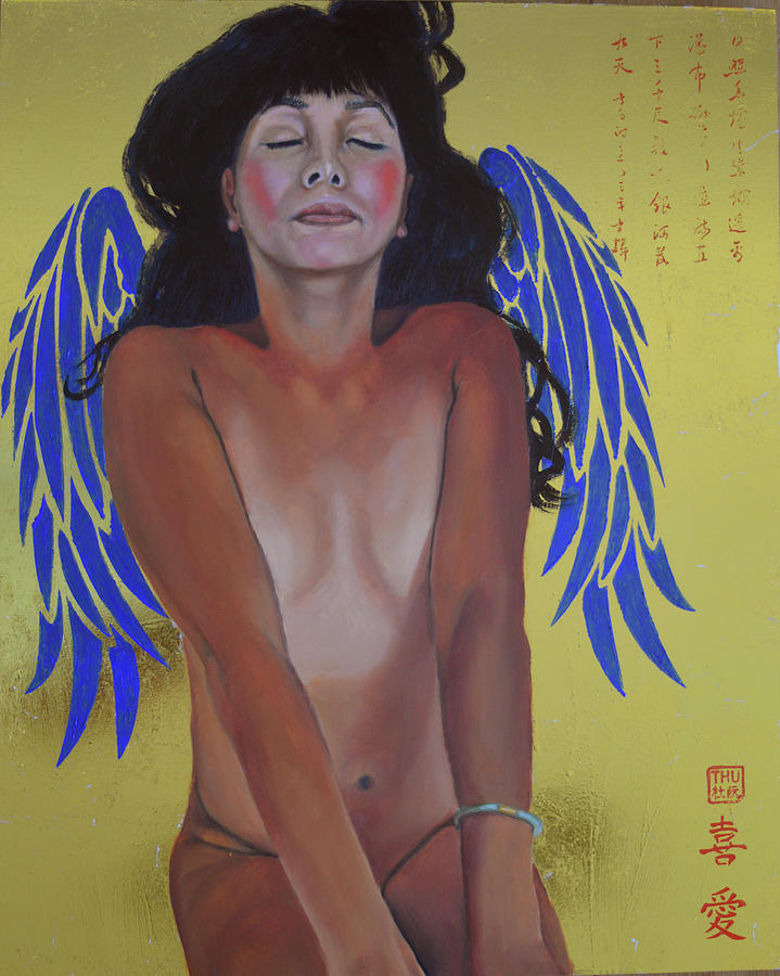 Blue Angel Painting by Thu Nguyen