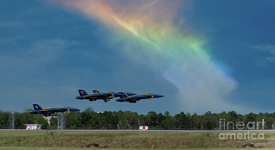 Blue Angels Air Show - Rainbow - Charleston Air Force Base Photograph by Dale Powell