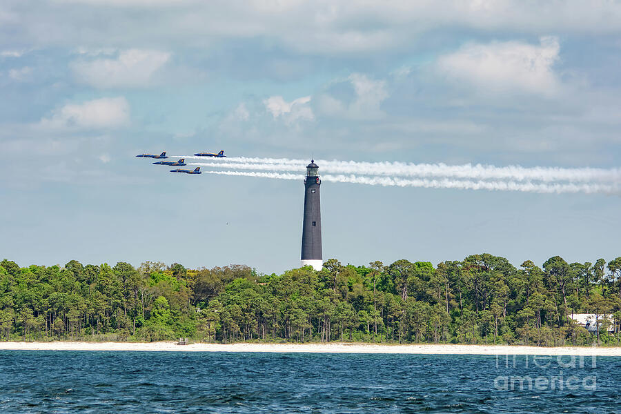Blue Angels And The Pensacola Lighthouse Photograph by Beachtown Views Blue Angels And The Pensacola Lighthouse Photograph by Beachtown Views