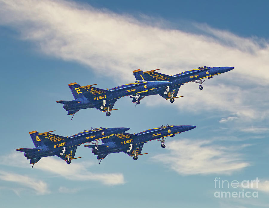 Blue Angels Carrier Landing Photograph by Nick Zelinsky Jr