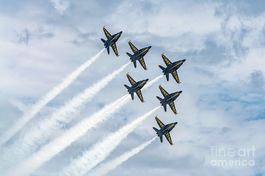 Blue Angels Delta Clouds Photograph by Jeff Saunders Blue Angels Delta Clouds Photograph by Jeff Saunders