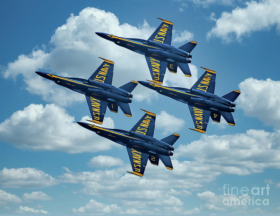 Blue Angels Delta Formation Photograph by Nick Zelinsky Jr