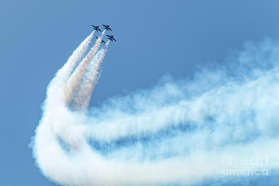 Blue Angels Diamond Smoke Photograph by Jeff Saunders Blue Angels Diamond Smoke Photograph by Jeff Saunders