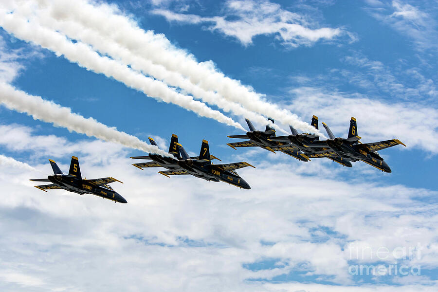 Blue Angels Flyby Photograph by Jeff Saunders Blue Angels Flyby Photograph by Jeff Saunders