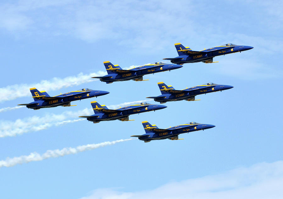 Blue Angels In Formation 5 Photograph by Gigi Ebert