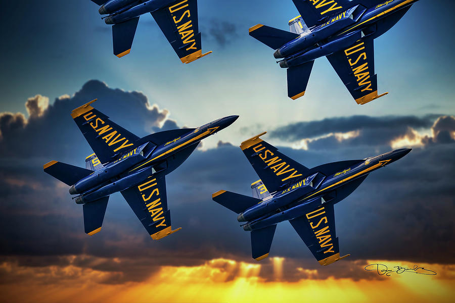 Blue Angels Jets In Formation Photograph by Dan Barba