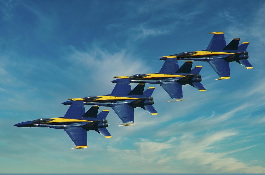 Airplane Photograph - Blue Angels on Display by Phil And Karen Rispin