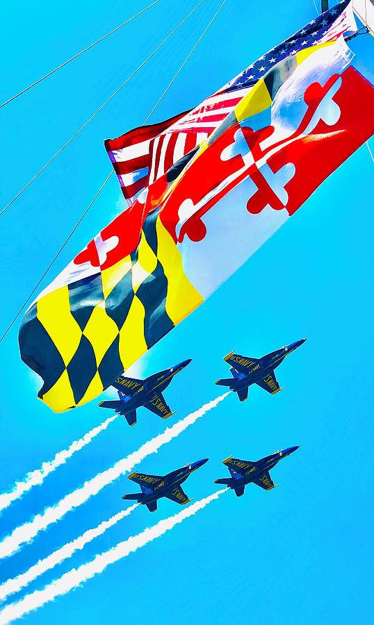 Blue Angels Over Annapolis Photograph by Eric Woolery Fine Art America