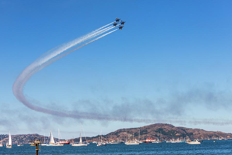 Blue Angels Over S F Bay Photograph by Bonnie Follett