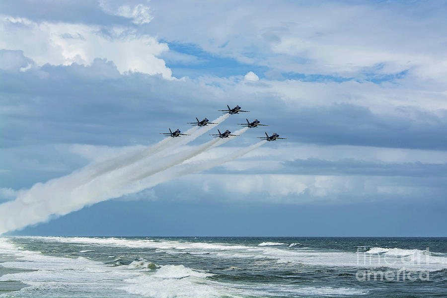 Blue Angels over the Gulf of Mexico Photograph by Beachtown Views