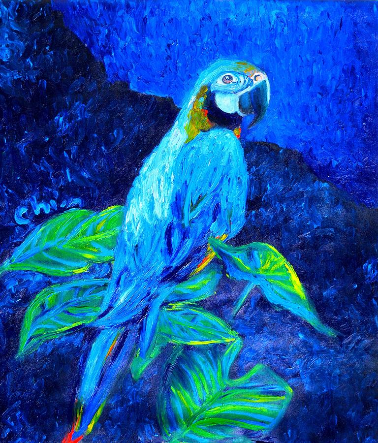 Blue ara Painting by Chiara Magni