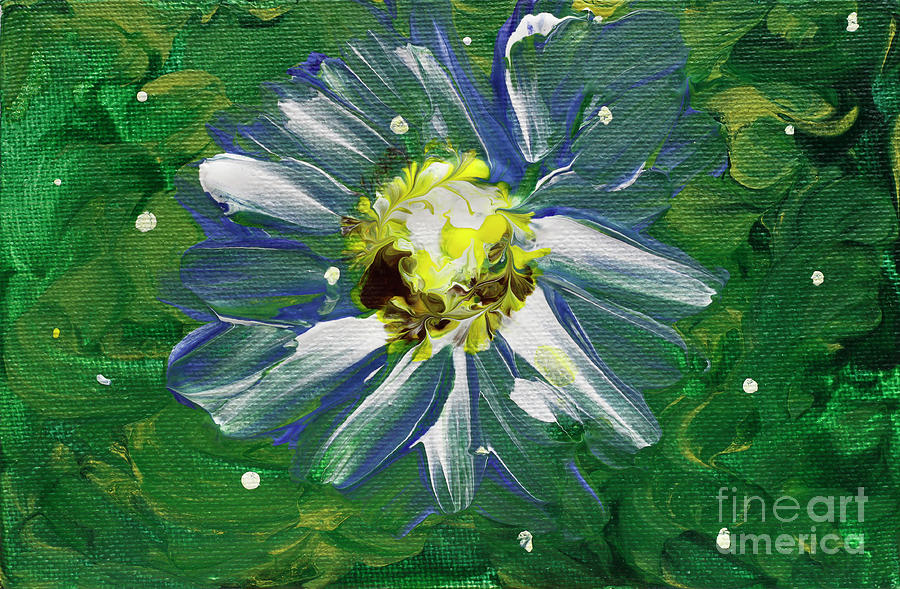 Blue Aster Painting by Helena M Langley