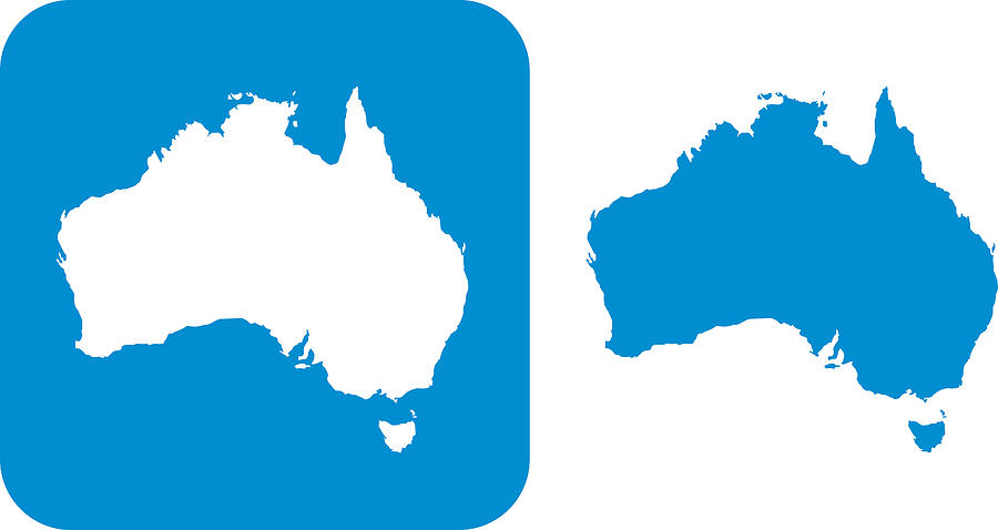 Blue Australia Icon Drawing by RobinOlimb