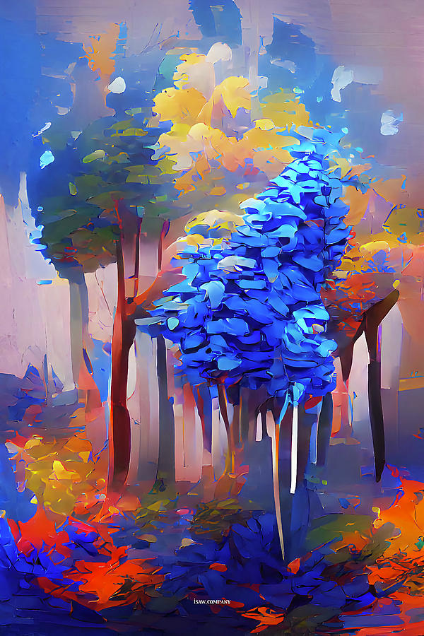 Blue Autumn Digital Art