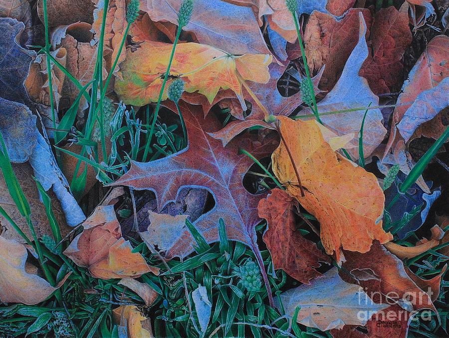 Blue Autumn Drawing by Pamela Clements