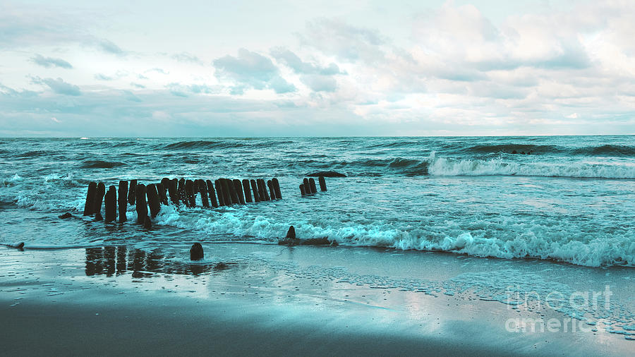 Blue Baltic Sea panorama Photograph by Marina Usmanskaya