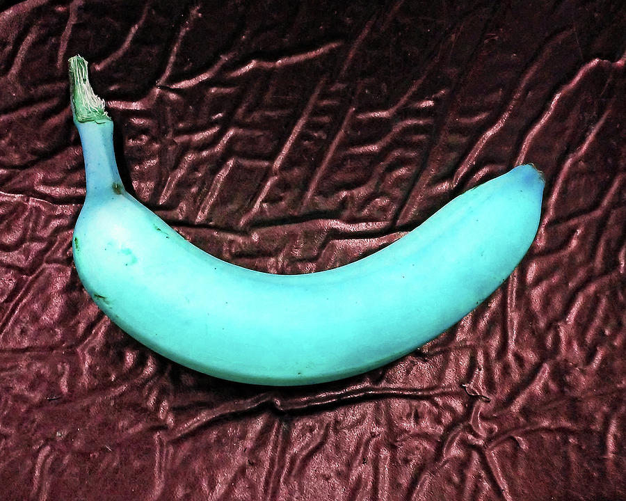 Blue Banana on Chocolate Photograph by Andrew Lawrence