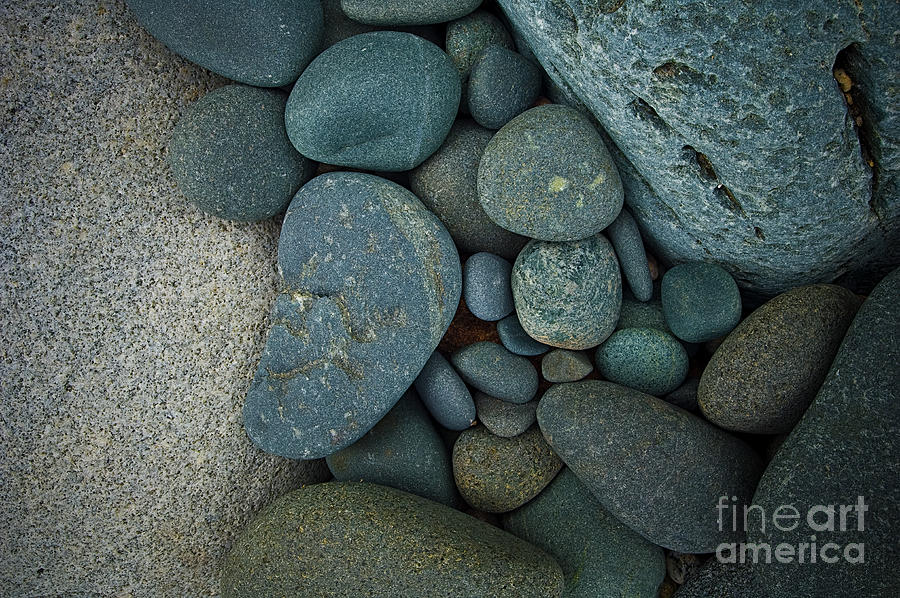 Blue Beach Stones RO8868 Photograph by Mark Graf