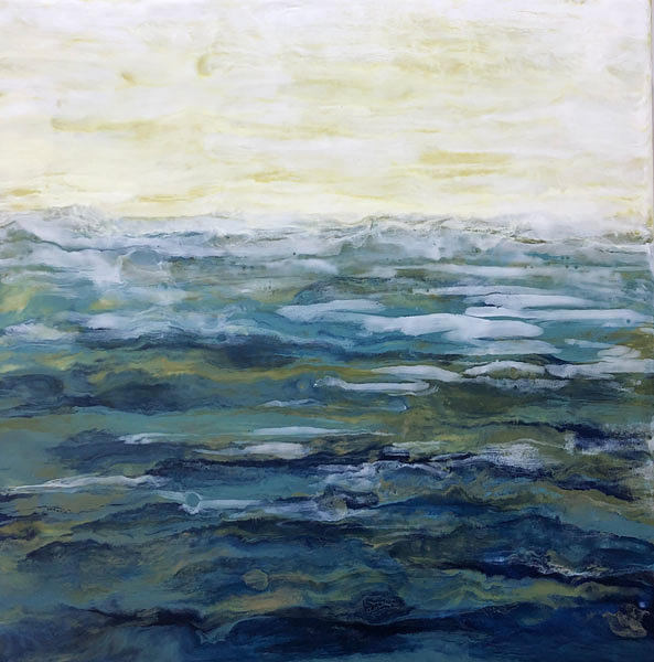 Blue Beyond Painting by Nancy Goldman