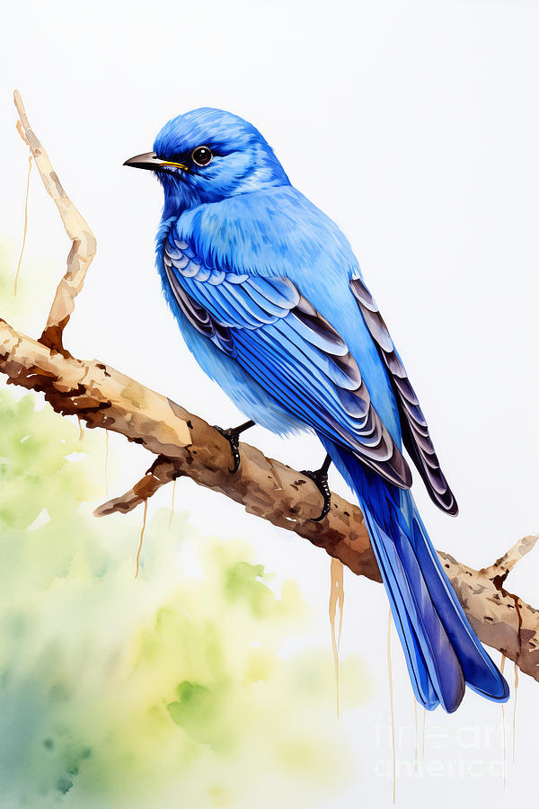 Blue bird Digital Art by AImages Art - Fine Art America