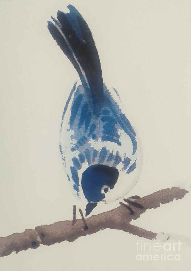 Blue Bird - by Vesna Antic Painting by Vesna Antic
