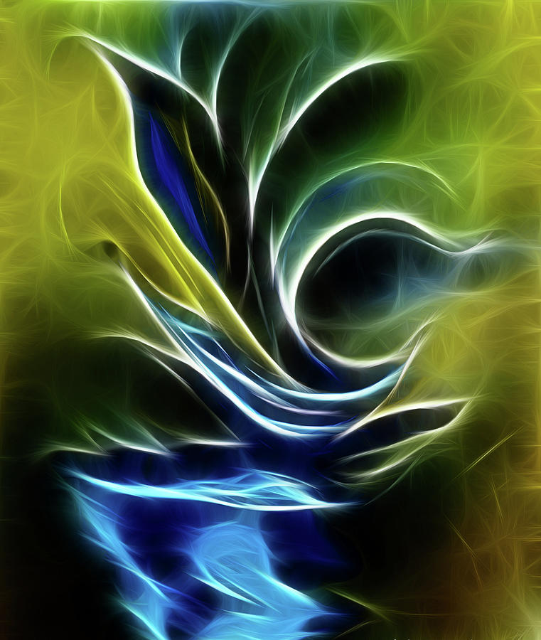 Blue Bird Digital Digital Art by Melinda Firestone-White