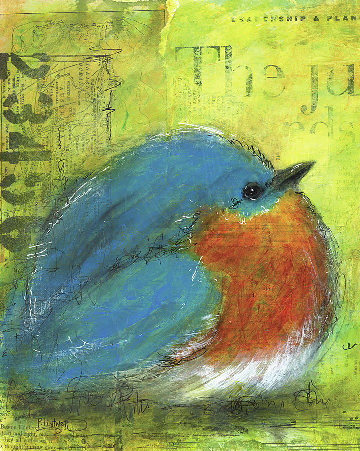 Blue Bird Painting by Patricia Lintner