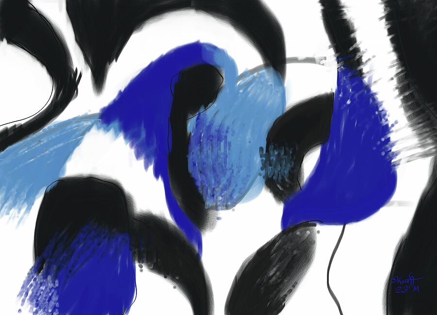Blue Bird Painting by Sonja Kraft Blue Bird Painting by Sonja Kraft
