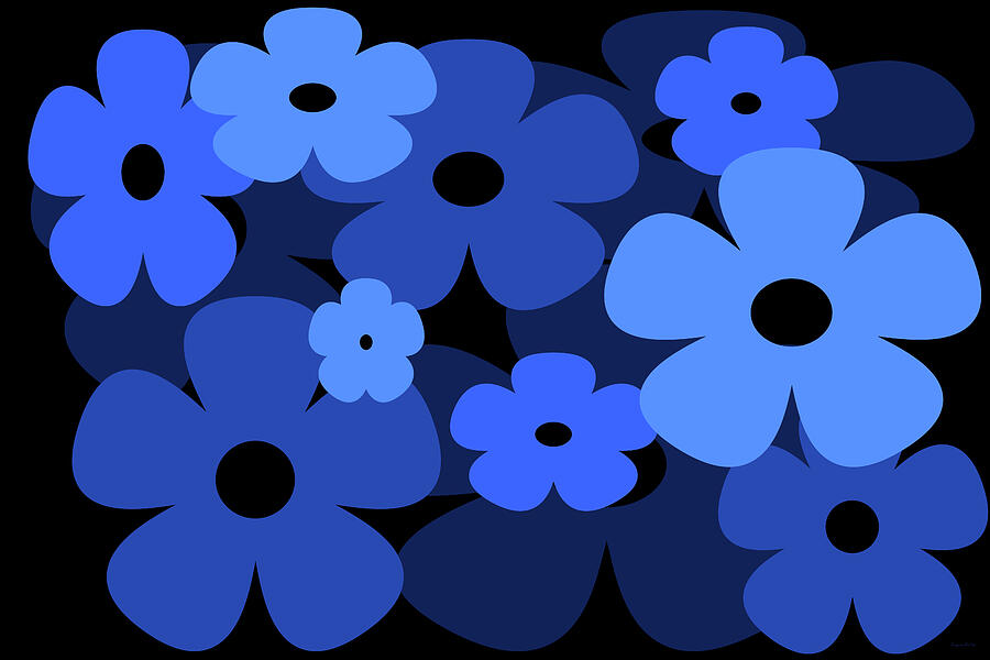 Blue Blooms Digital Art by Kathy K McClellan Blue Blooms Digital Art by Kathy K McClellan