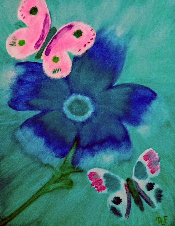 Blue Blossom Painting by Anna Adams