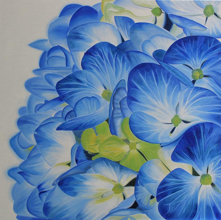 Blue Blossoms Painting by Shobika Sekar