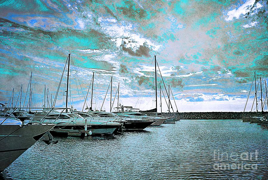 Blue Boats Photograph by Ramona Matei