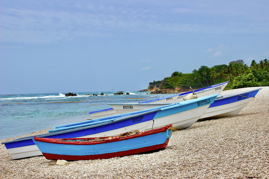 Blue Boats Photograph by Ydania Ogando