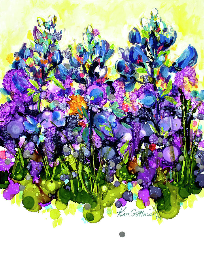 Blue Bonnets Texas State Flower Painting Painting