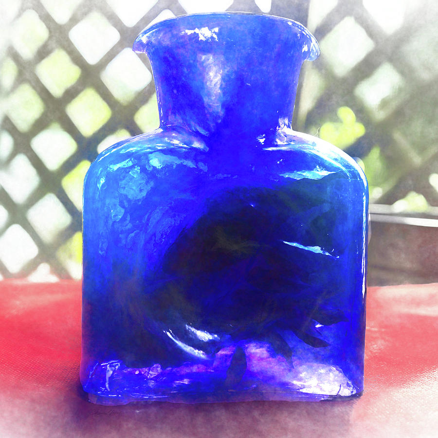 Blue Bottle Shapes inside Photograph by Sharon Popek