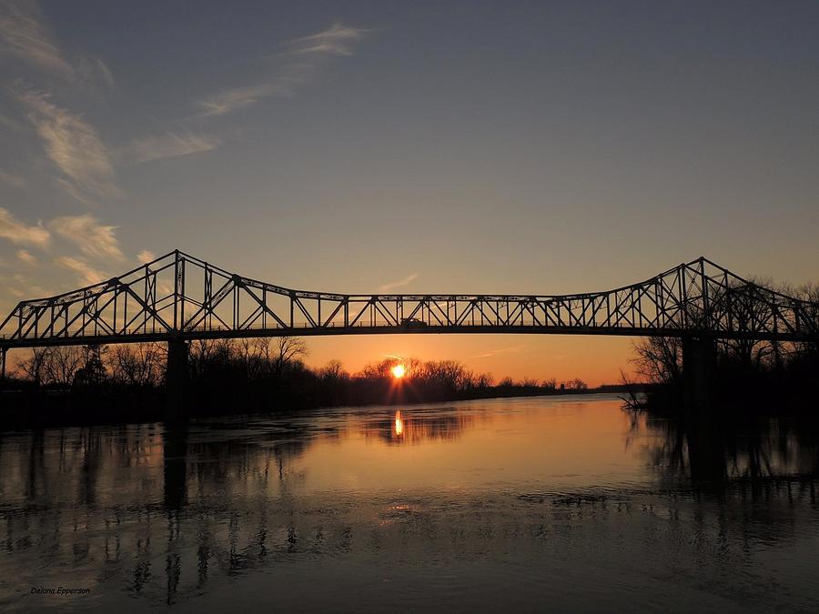 Blue Bridge at Sunset Photograph by Delana Epperson - Pixels