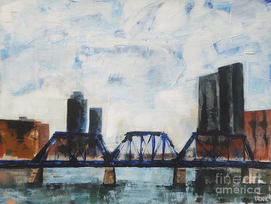 Blue Bridge Painting by Lisa Dionne
