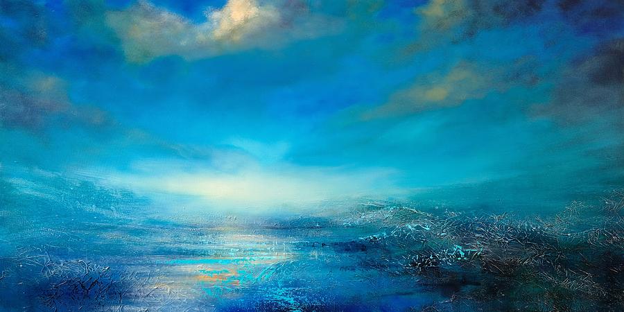 Blue bright wideness Painting by Annette Schmucker