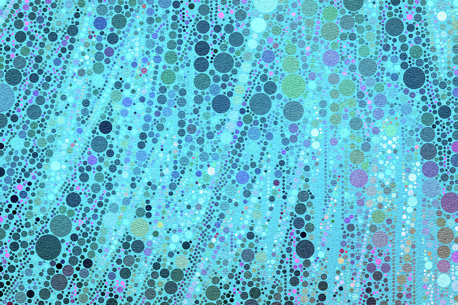 Blue Bubbles Abstract Art Digital Art by Peggy Collins