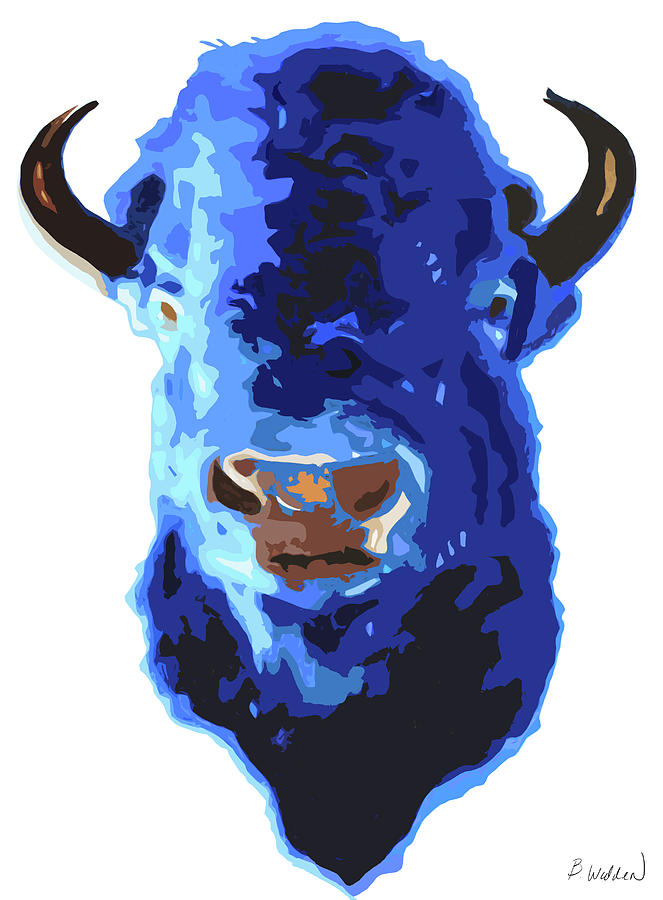 Blue Buffalo Painting by Boughton Walden