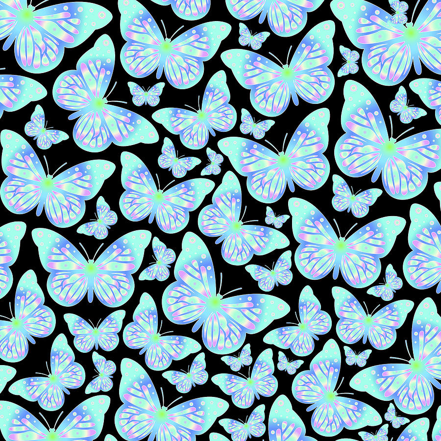 Blue Butterflies Digital Art by Mr Snif - Fine Art America