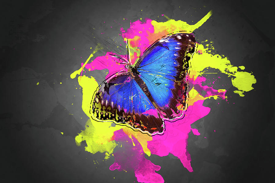Blue Butterfly Digital Art