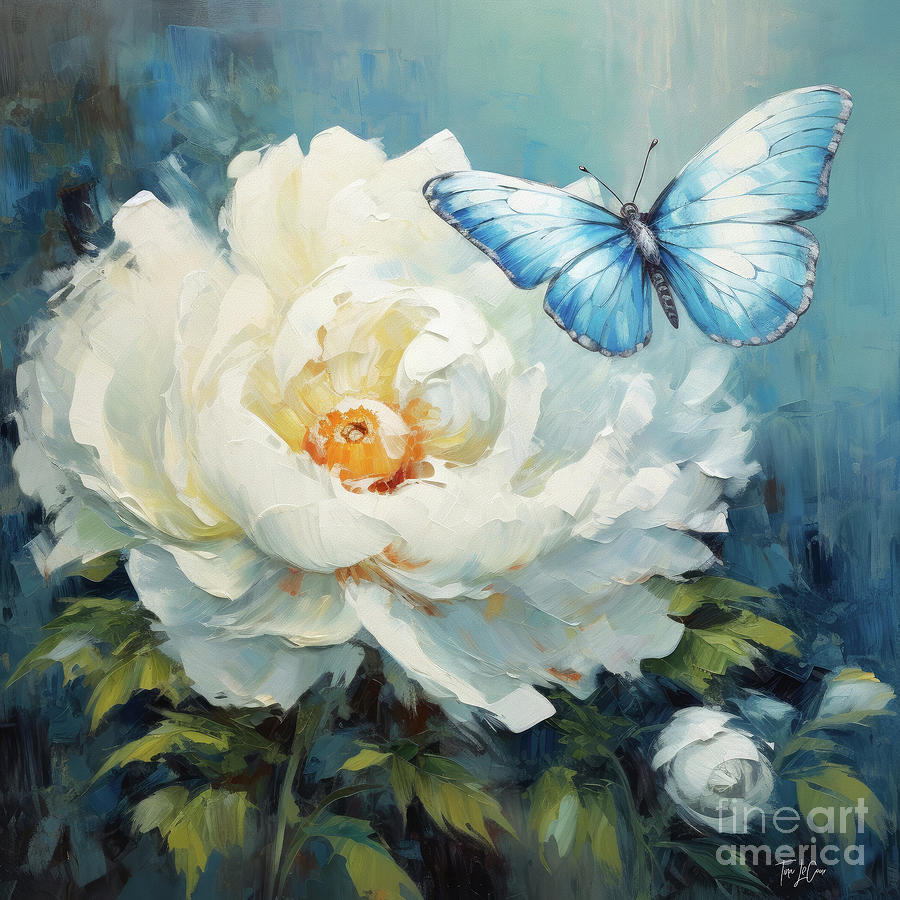 Blue Butterfly Daydream Painting by Tina LeCour